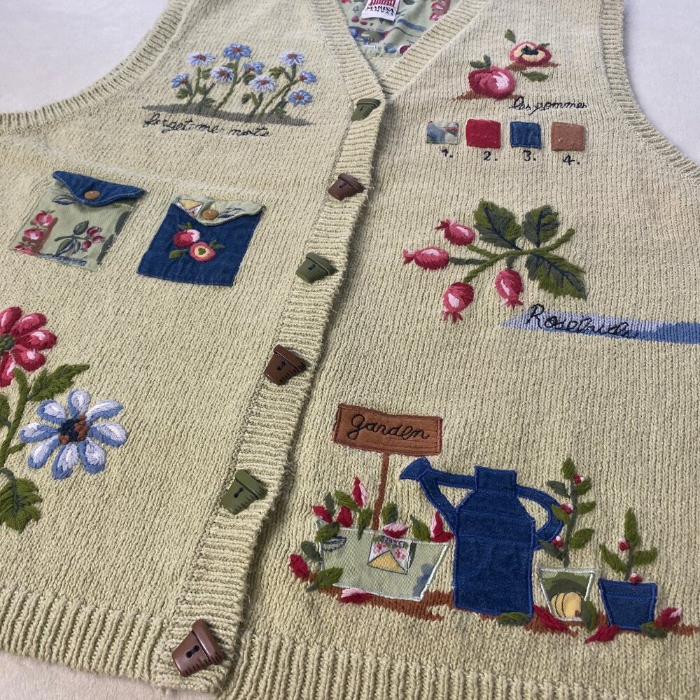 Vintage Marisa Canvas Button Sweater Vest